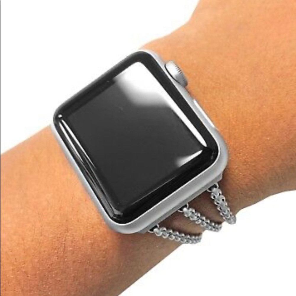 For Apple Watch SS 3 Row Chain Link Band,38/40mm